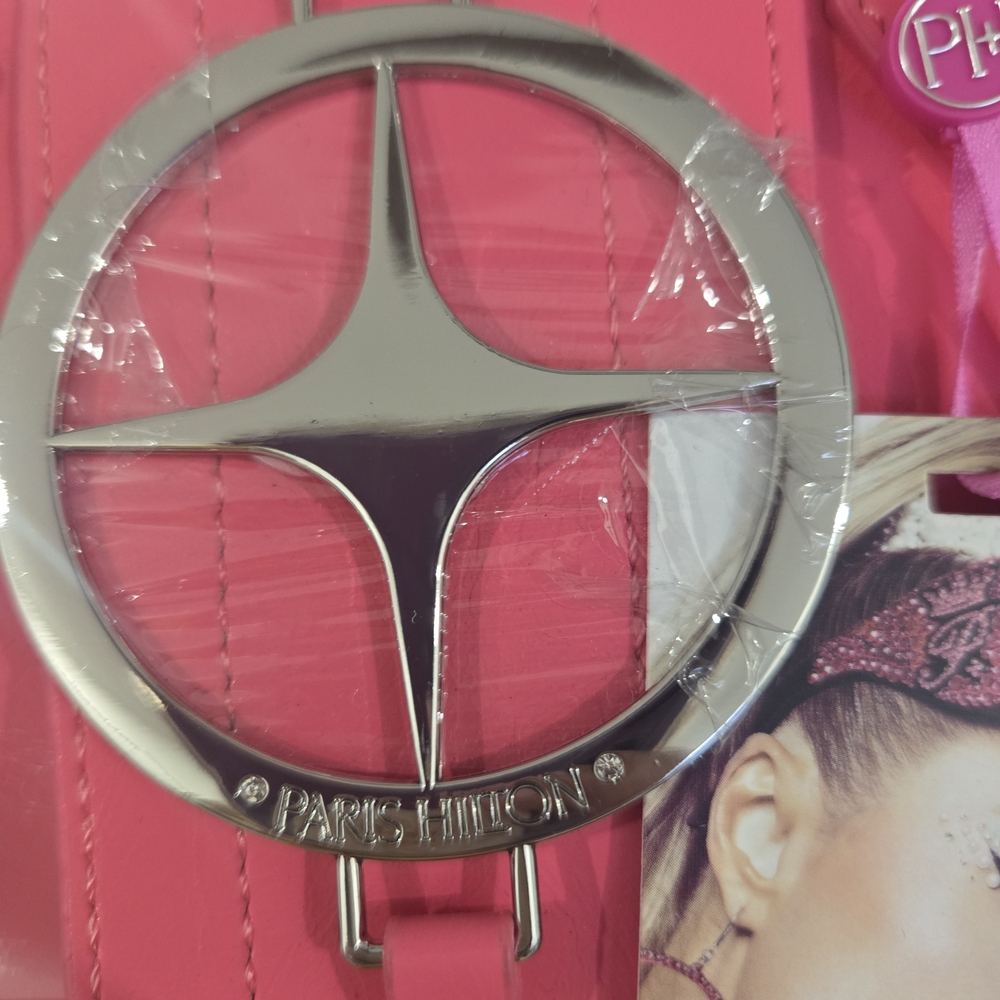 Paris Hilton Vibrant Pink Mini Bag with Silver Details - Picture 9 of 11